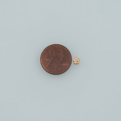 Gold Flower Spacer Beads Charms,18K Gold Filled Flower Bracelet Necklace for DIY Jewelry Making Supply