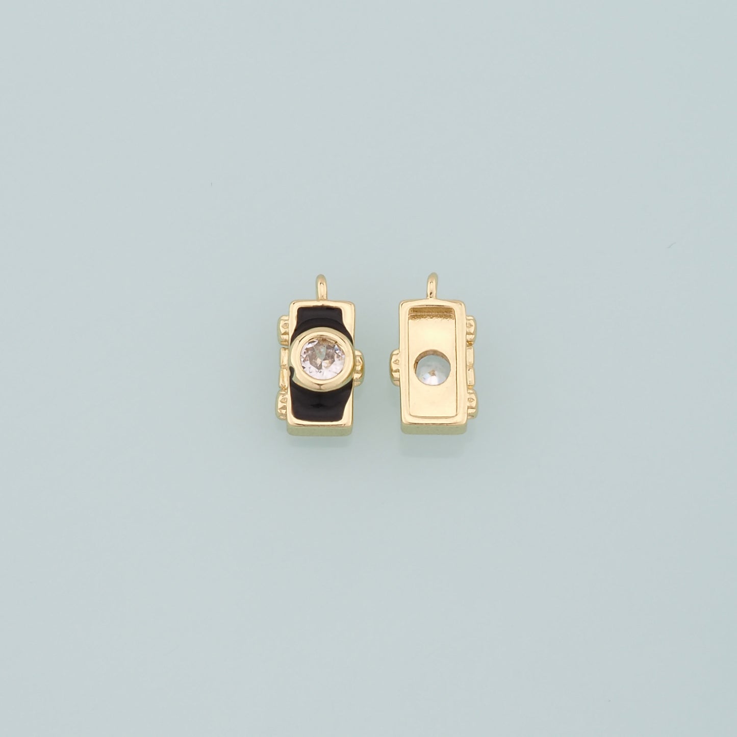 Gold Camera Charms,18K Gold Filled Camera Pendant,Enamel Camera Charm Bracelet Necklace for DIY Jewelry Making Supply