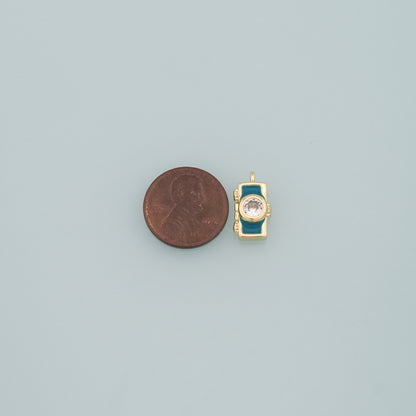 Gold Camera Charms,18K Gold Filled Camera Pendant,Enamel Camera Charm Bracelet Necklace for DIY Jewelry Making Supply