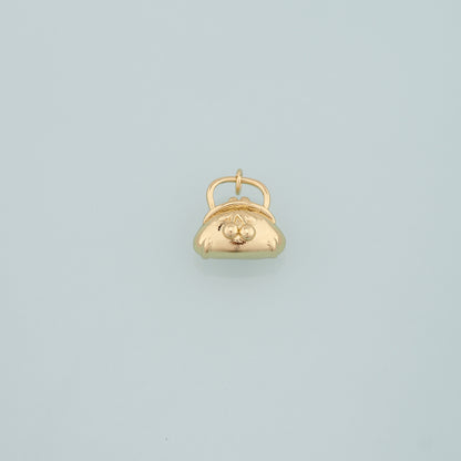 Gold Bag Charms,18K Gold Filled Handbag Pendant,Handbag Charm Bracelet Necklace for DIY Jewelry Making Supply