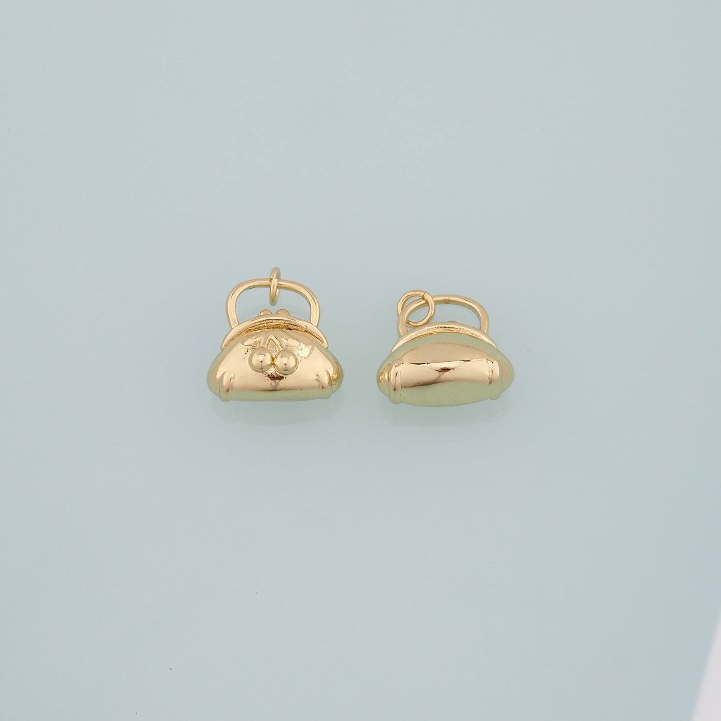 Gold Bag Charms,18K Gold Filled Handbag Pendant,Handbag Charm Bracelet Necklace for DIY Jewelry Making Supply