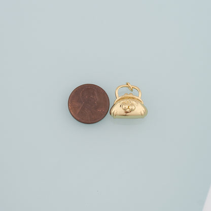 Gold Bag Charms,18K Gold Filled Handbag Pendant,Handbag Charm Bracelet Necklace for DIY Jewelry Making Supply