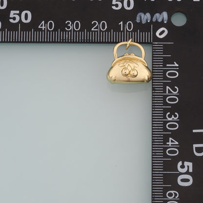 Gold Bag Charms,18K Gold Filled Handbag Pendant,Handbag Charm Bracelet Necklace for DIY Jewelry Making Supply
