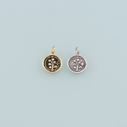 Gold Flower Charms,18K Gold Filled Flower Pendant,Enamel Flower Charm Bracelet Necklace for DIY Jewelry Making Supply
