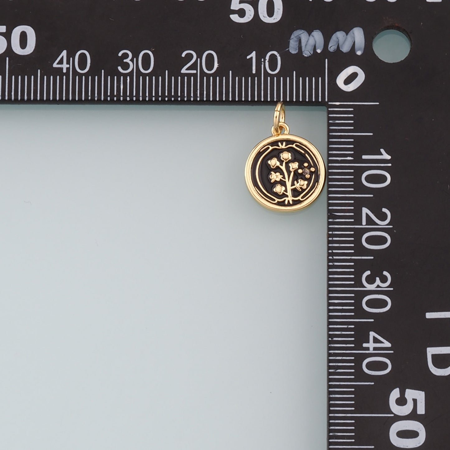 Gold Flower Charms,18K Gold Filled Flower Pendant,Enamel Flower Charm Bracelet Necklace for DIY Jewelry Making Supply