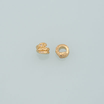 Gold Snake Beads,18K Gold Filled Snake Spacer Bead Bracelet Necklace for DIY Jewelry Making Supply