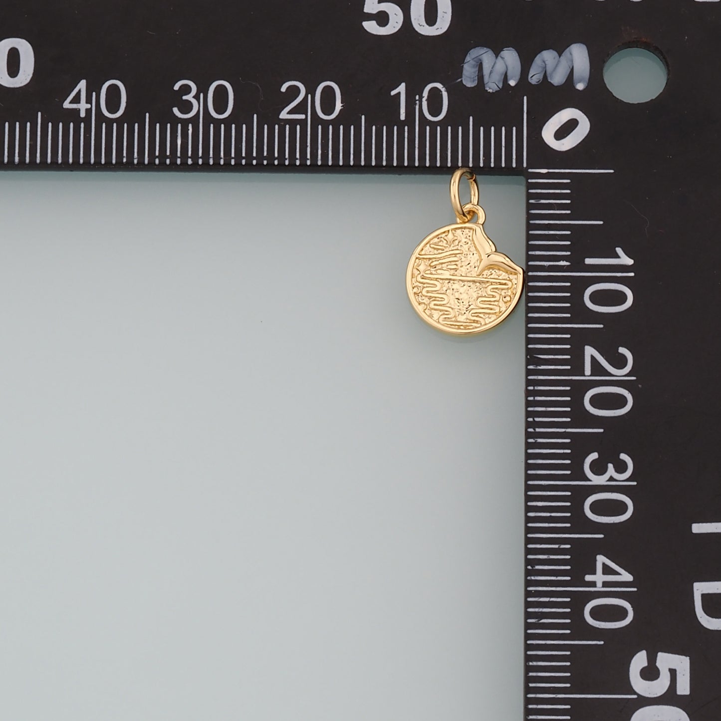 18K Gold Filled Mermaid Tail Pendant,Dainty Tail Charm Bracelet Necklace for DIY Jewelry Making Supply