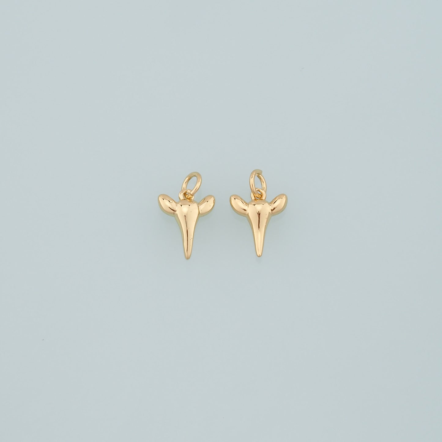 Gold Ox Charms,18K Gold Filled Bull Head Pendant,Bull Charm Bracelet Necklace for DIY Jewelry Making Supply