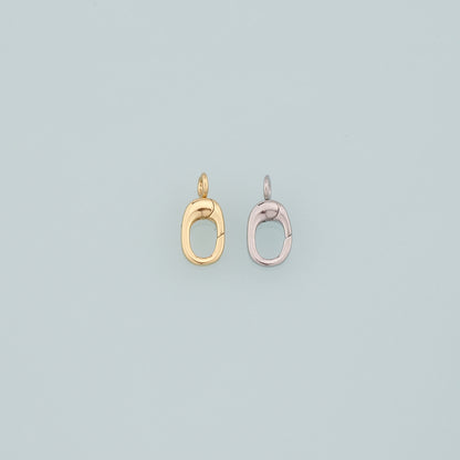 18K Gold Filled Oval Carabiner Clasp,Carabiner Lock Connector,Spring Push Gate for DIY Jewelry Finding Necklace Bracelet