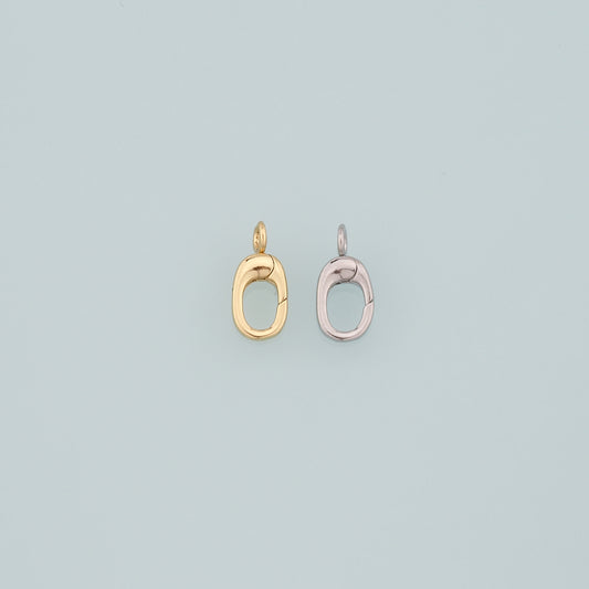 18K Gold Filled Oval Carabiner Clasp,Carabiner Lock Connector,Spring Push Gate for DIY Jewelry Finding Necklace Bracelet