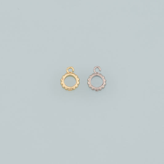 Gold Round Beads Charms,18K Gold Filled Round spacer beads Bracelet Necklace for DIY Jewelry Making Supply
