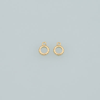 Gold Round Beads Charms,18K Gold Filled Round spacer beads Bracelet Necklace for DIY Jewelry Making Supply