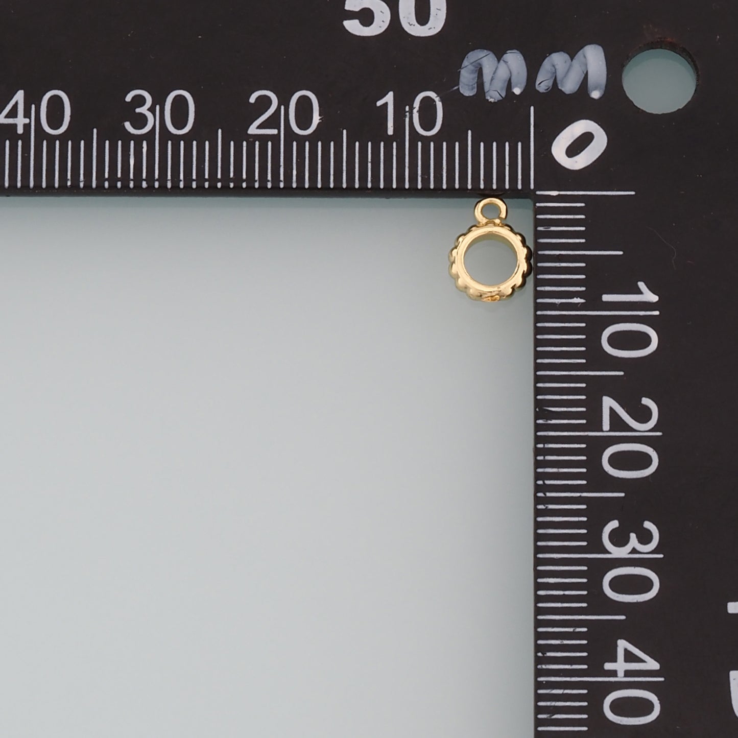 Gold Round Beads Charms,18K Gold Filled Round spacer beads Bracelet Necklace for DIY Jewelry Making Supply