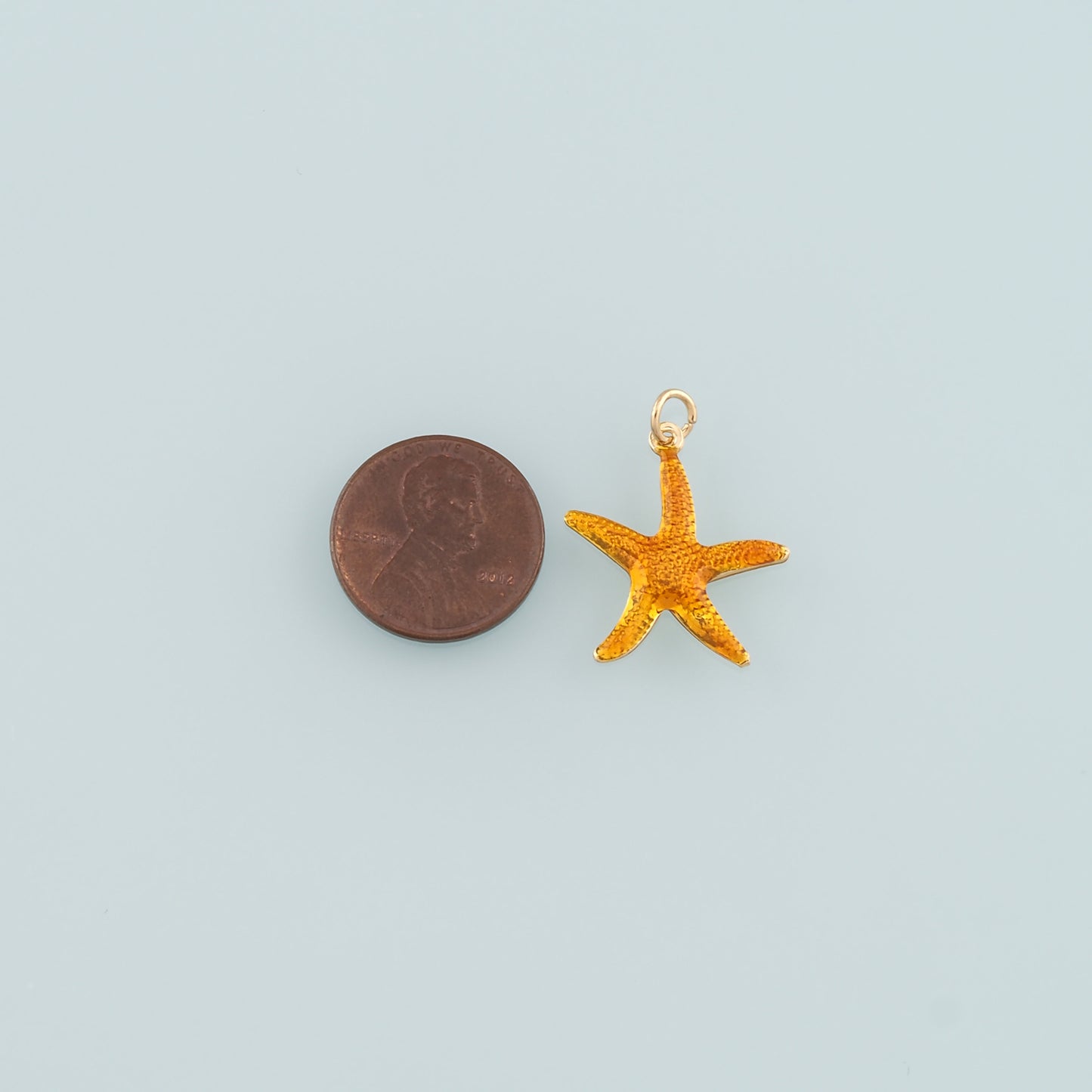 Gold Starfish Charms,18K Gold Filled Sea Star Pendant,Enamel Starfish Charm Bracelet Necklace for DIY Jewelry Making Supply