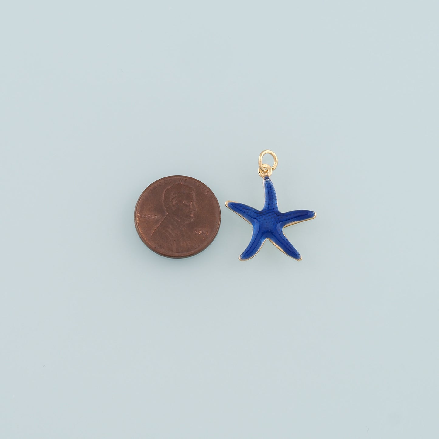 Gold Starfish Charms,18K Gold Filled Sea Star Pendant,Enamel Starfish Charm Bracelet Necklace for DIY Jewelry Making Supply