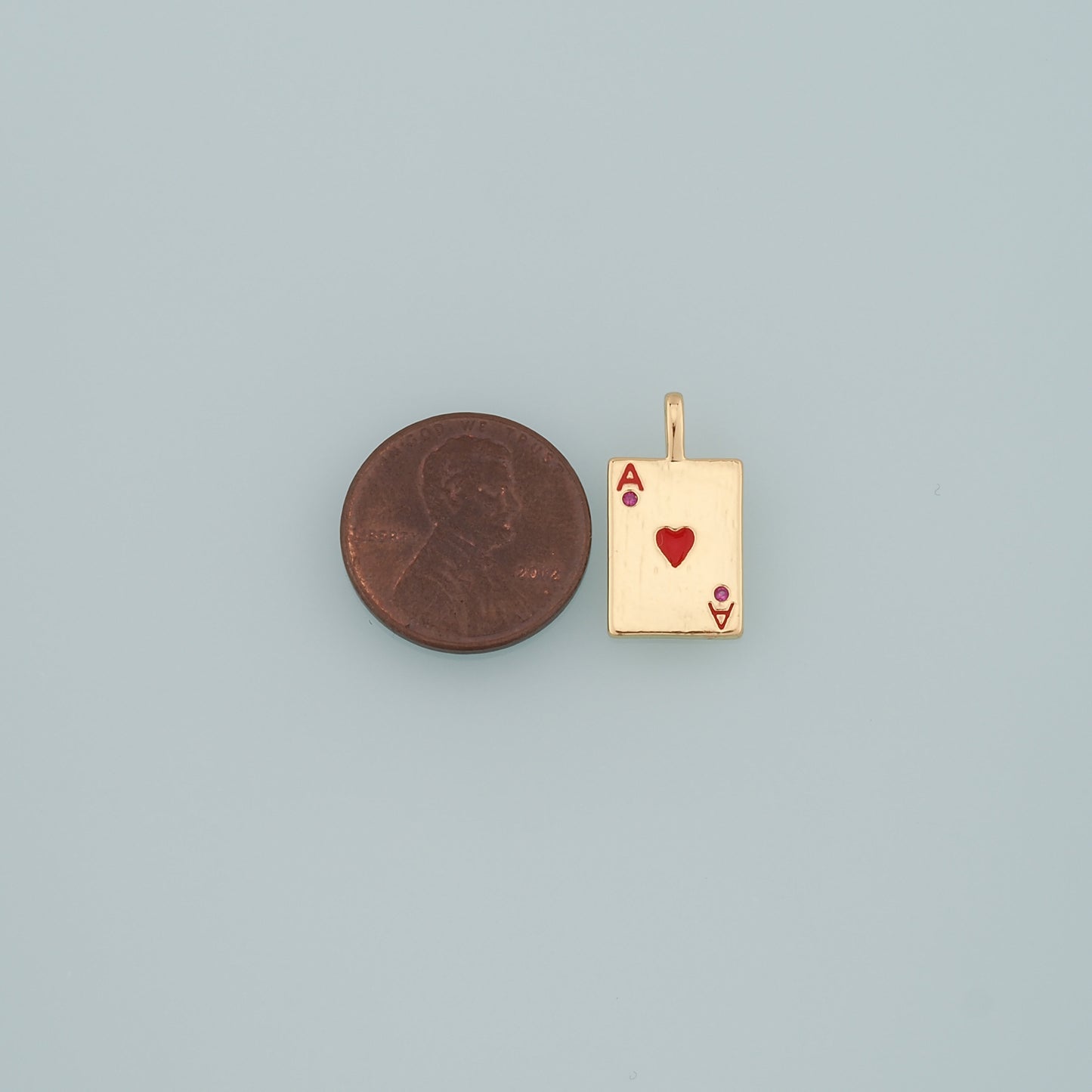 Gold Poker Charms,18K Gold Filled Poker Pendant,Enamel Playing Card Charm Bracelet Necklace for DIY Jewelry Making Supply