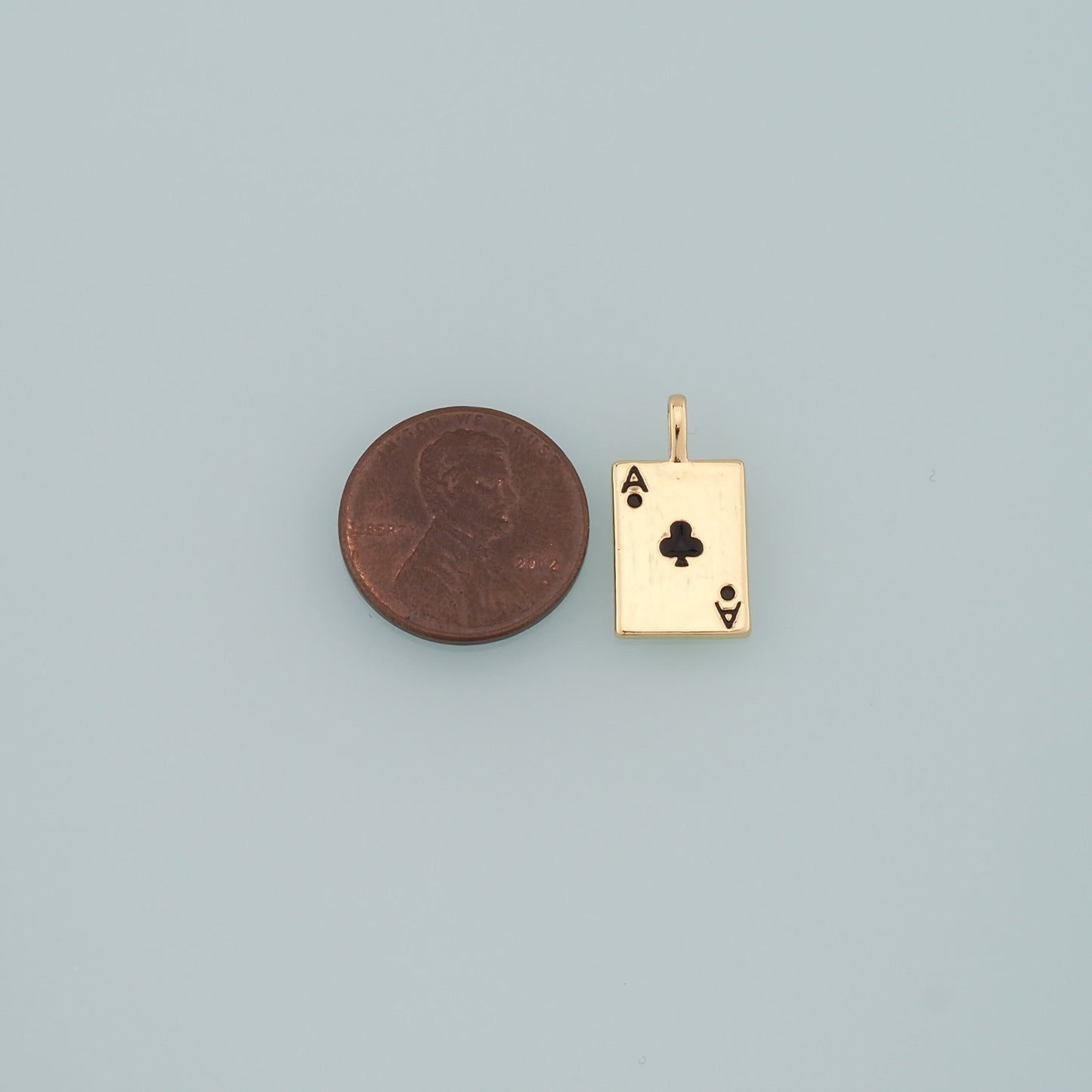 Gold Poker Charms,18K Gold Filled Poker Pendant,Enamel Playing Card Charm Bracelet Necklace for DIY Jewelry Making Supply