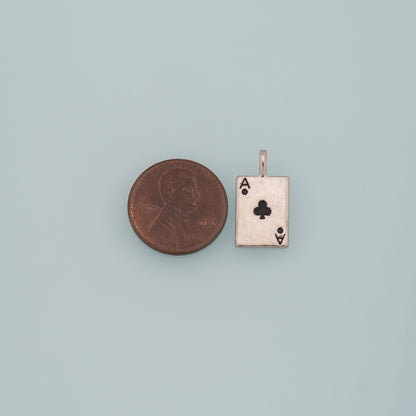 Gold Poker Charms,18K Gold Filled Poker Pendant,Enamel Playing Card Charm Bracelet Necklace for DIY Jewelry Making Supply