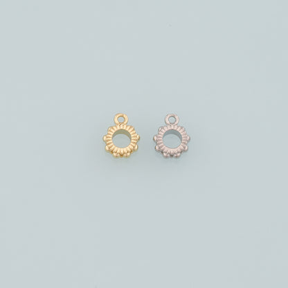 Gold Round Beads Charms,18K Gold Filled Round spacer beads Bracelet Necklace for DIY Jewelry Making Supply