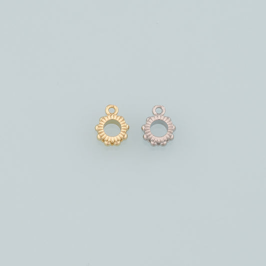 Gold Round Beads Charms,18K Gold Filled Round spacer beads Bracelet Necklace for DIY Jewelry Making Supply