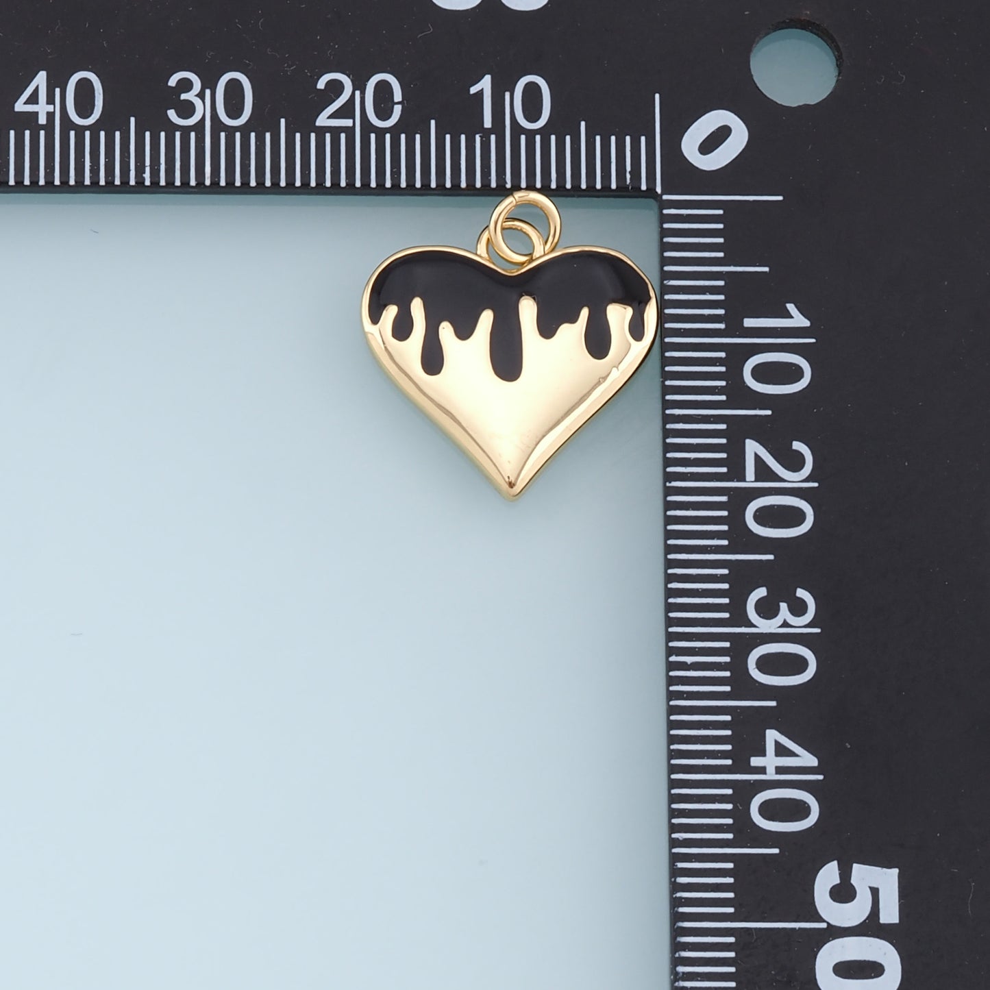 Gold Heart Charms,18K Gold Filled Enamel Heart Pendant,Heart Charm Bracelet Necklace for DIY Jewelry Making Supply