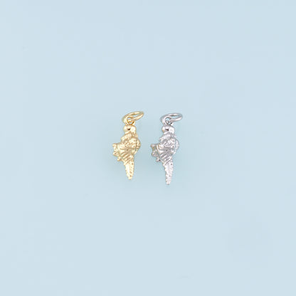 Gold Conch Charms,18K Gold Filled Conch Shell Pendant,Silver Conch Shell Charm Bracelet Necklace for DIY Jewelry Making Supply