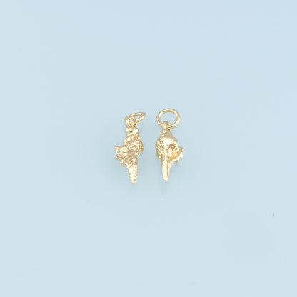 Gold Conch Charms,18K Gold Filled Conch Shell Pendant,Silver Conch Shell Charm Bracelet Necklace for DIY Jewelry Making Supply