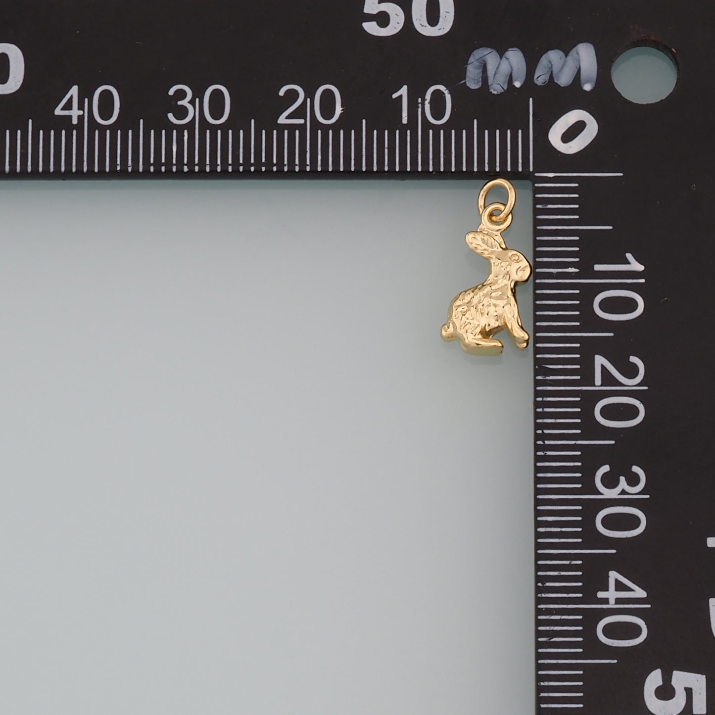 18K Gold Filled Rabbit Pendant,Dainty Animal Charm Bracelet Necklace for DIY Jewelry Making Supply