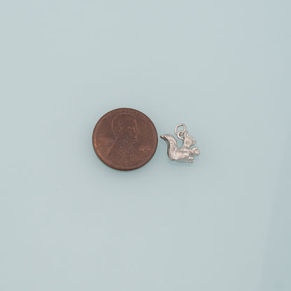 18K Gold Filled Squirrel Pendant,Dainty Animal Charm Bracelet Necklace for DIY Jewelry Making Supply