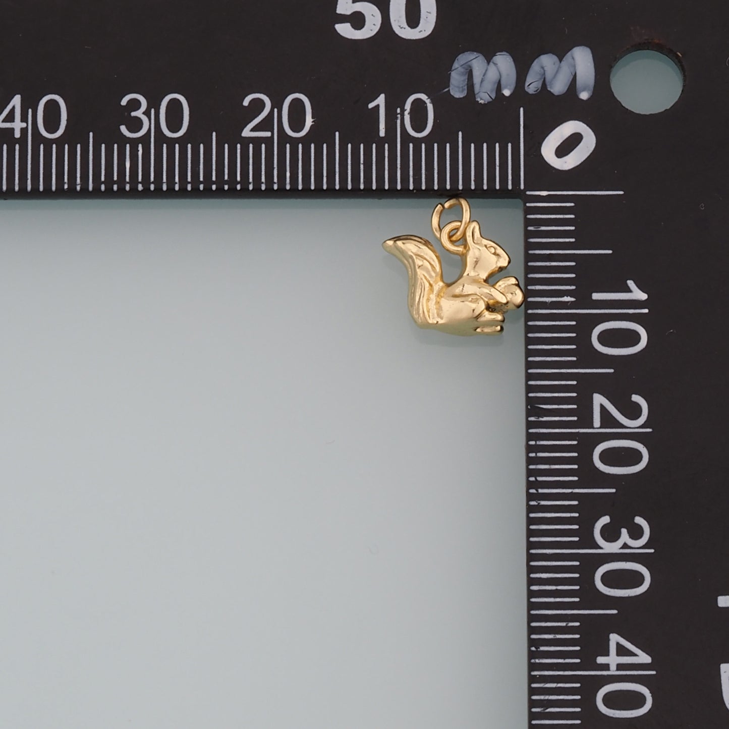 18K Gold Filled Squirrel Pendant,Dainty Animal Charm Bracelet Necklace for DIY Jewelry Making Supply