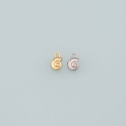 Gold Conch Charms,18K Gold Filled Conch Pendant,Conch Shell Charm Bracelet Necklace for DIY Jewelry Making Supply