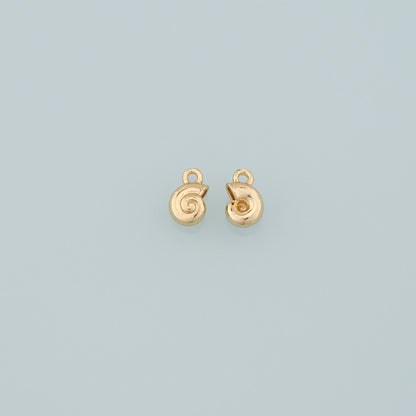 Gold Conch Charms,18K Gold Filled Conch Pendant,Conch Shell Charm Bracelet Necklace for DIY Jewelry Making Supply