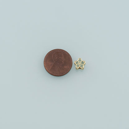 Gold Flower Spacer Beads Charms,18K Gold Filled Flower Bracelet Necklace for DIY Jewelry Making Supply