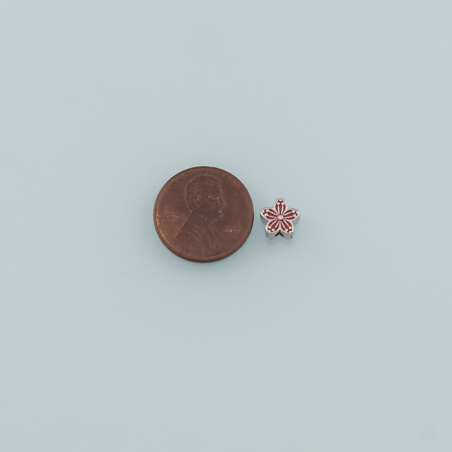 Gold Flower Spacer Beads Charms,18K Gold Filled Flower Bracelet Necklace for DIY Jewelry Making Supply