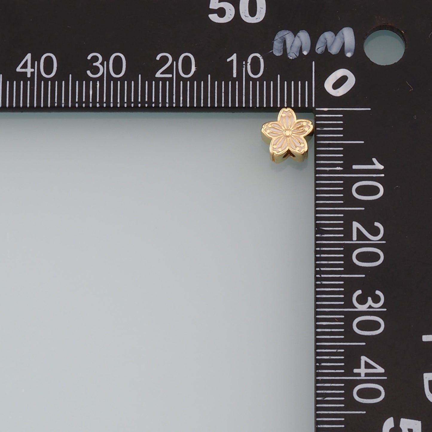 Gold Flower Spacer Beads Charms,18K Gold Filled Flower Bracelet Necklace for DIY Jewelry Making Supply