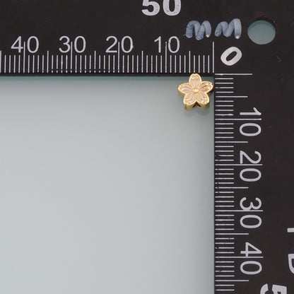 Gold Flower Spacer Beads Charms,18K Gold Filled Flower Bracelet Necklace for DIY Jewelry Making Supply