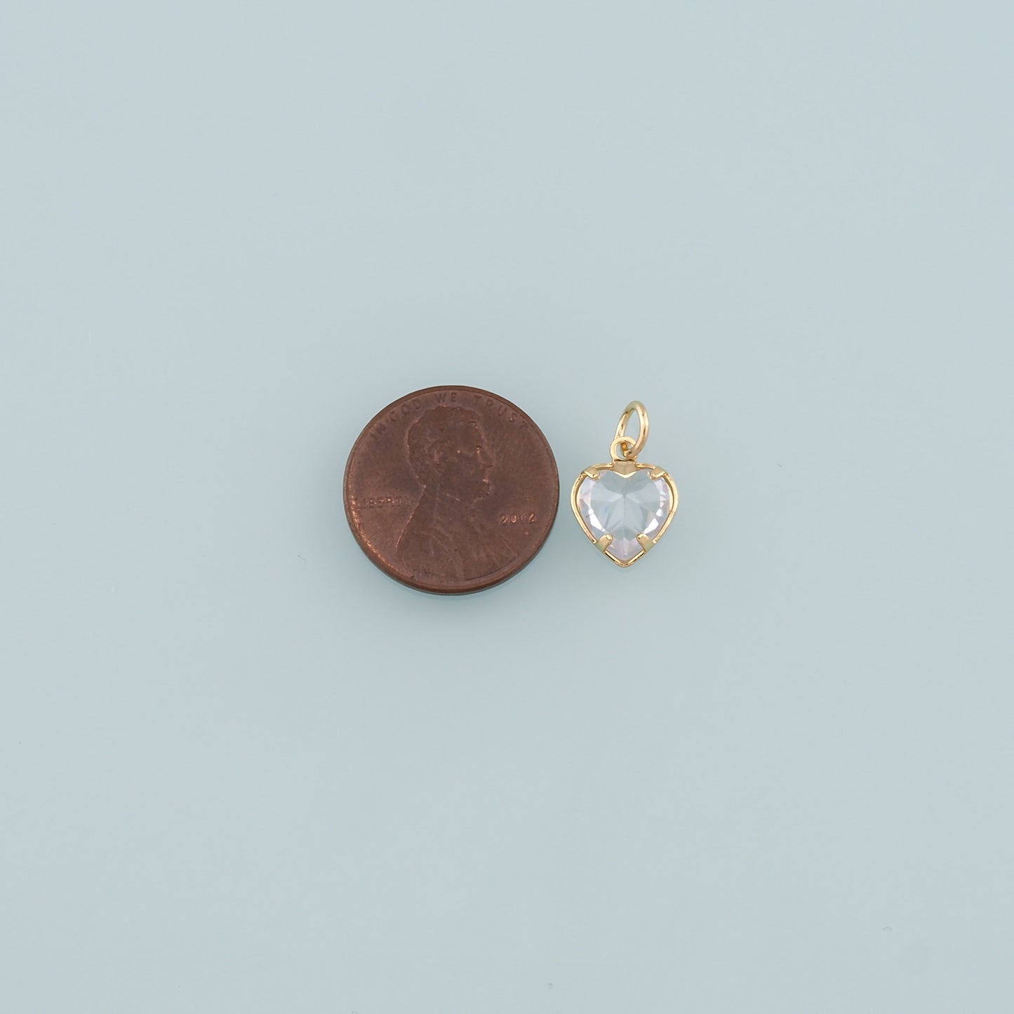 Gold Heart Charms,18K Gold Filled Heart Pendant,Dainty Heart Charm Bracelet Necklace for DIY Jewelry Making Supply