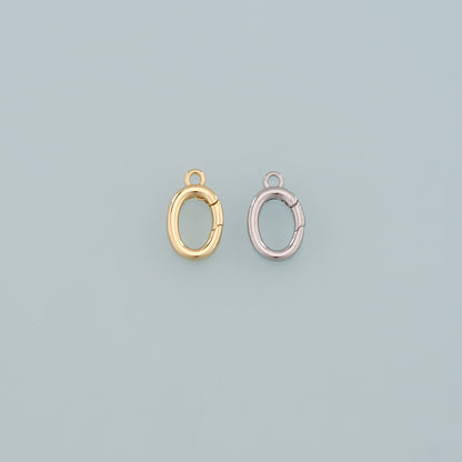 18K Gold Filled Oval Carabiner Clasp,Carabiner Lock Connector,Spring Push Gate for DIY Jewelry Finding Necklace Bracelet