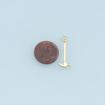 Gold Hammer Charms,18K Gold Filled Hammer Pendant,Hammer Charm Bracelet Necklace for DIY Jewelry Making Supply