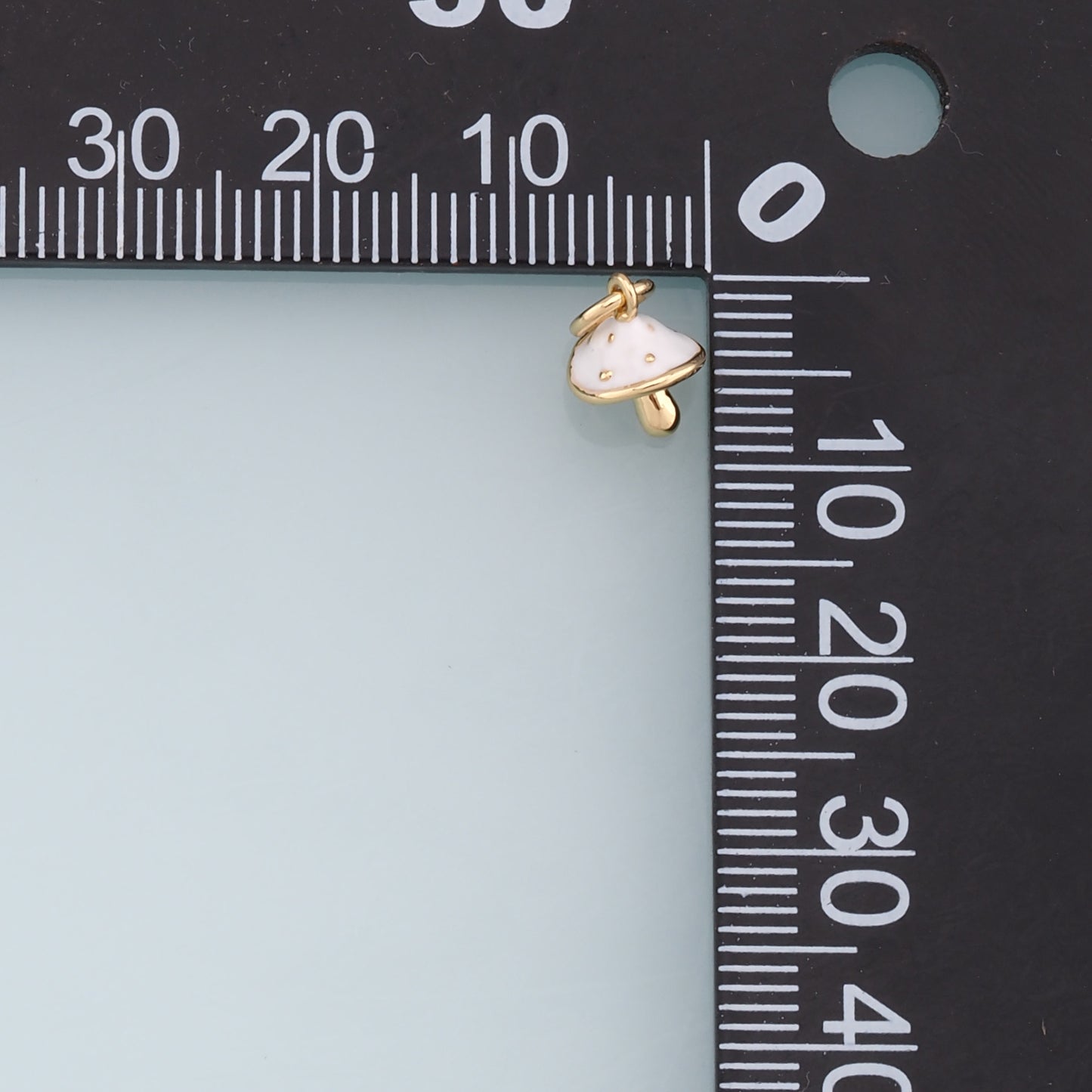 Gold Tiny Mushroom Charms,18K Gold Filled Enamel Mushroom Pendant,Kawaii Charm Bracelet Necklace for DIY Jewelry Making Supply