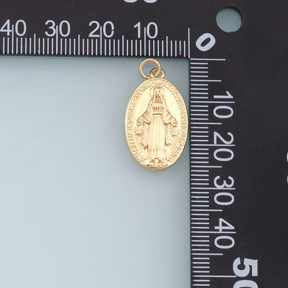 Gold Virgin Mary Charms,18K Gold Filled Virgin Mary Pendant,Religion Charm Bracelet Necklace for DIY Jewelry Making Supply