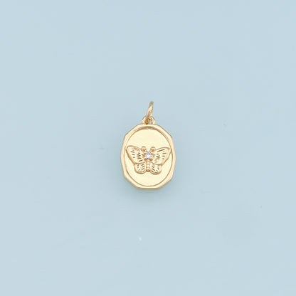 Gold Tiny Butterfly Charms,18K Gold Filled Butterfly Pendant,Butterfly Charm Bracelet Necklace for DIY Jewelry Making Supply