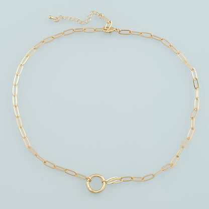 Gold Oval Chain,18K Gold Filled Paper Clip for Necklace Bracelet DIY Jewelry Making Supply