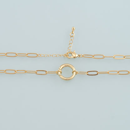 Gold Oval Chain,18K Gold Filled Paper Clip for Necklace Bracelet DIY Jewelry Making Supply