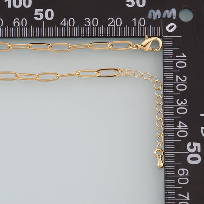 Gold Oval Chain,18K Gold Filled Paper Clip for Necklace Bracelet DIY Jewelry Making Supply
