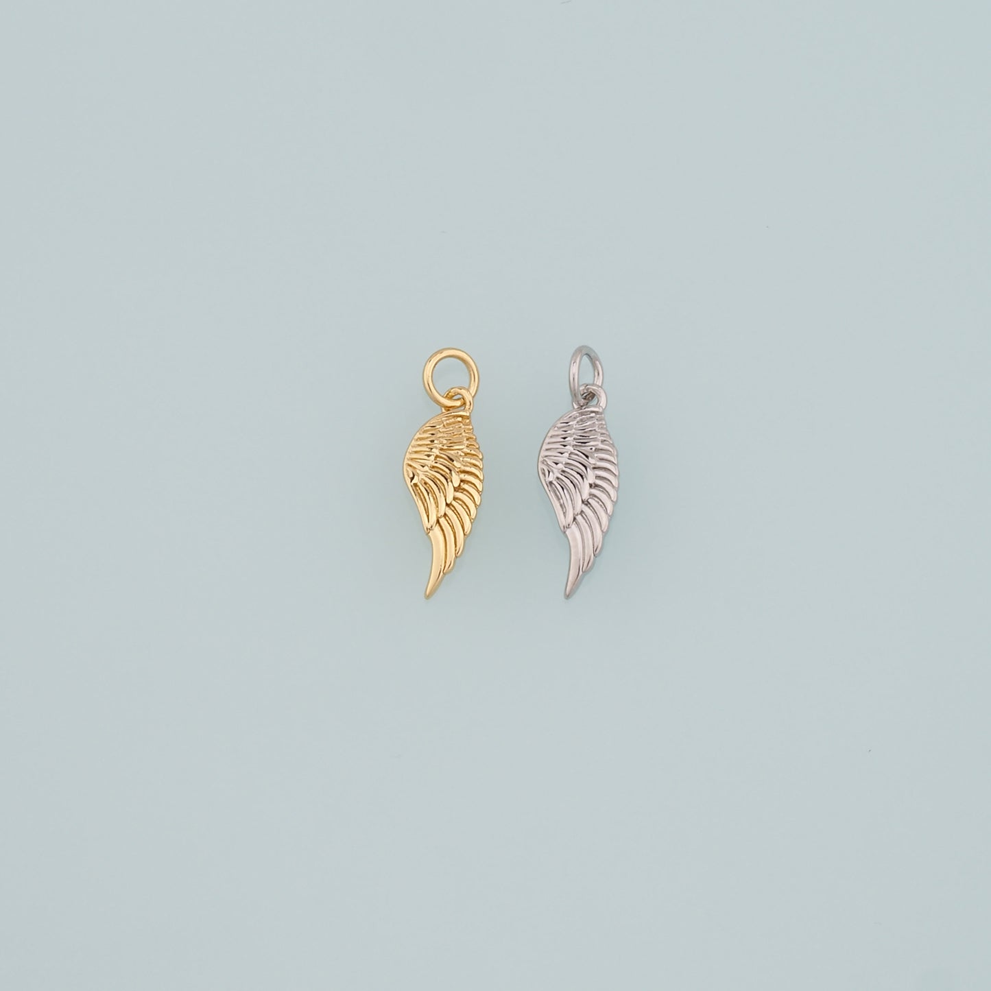 Gold Wing Charms,18K Gold Filled Wings Pendant,Angel Wings Charm Bracelet Necklace for DIY Jewelry Making Supply