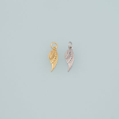 Gold Wing Charms,18K Gold Filled Wings Pendant,Angel Wings Charm Bracelet Necklace for DIY Jewelry Making Supply