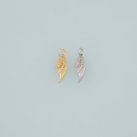 Gold Wing Charms,18K Gold Filled Wings Pendant,Angel Wings Charm Bracelet Necklace for DIY Jewelry Making Supply