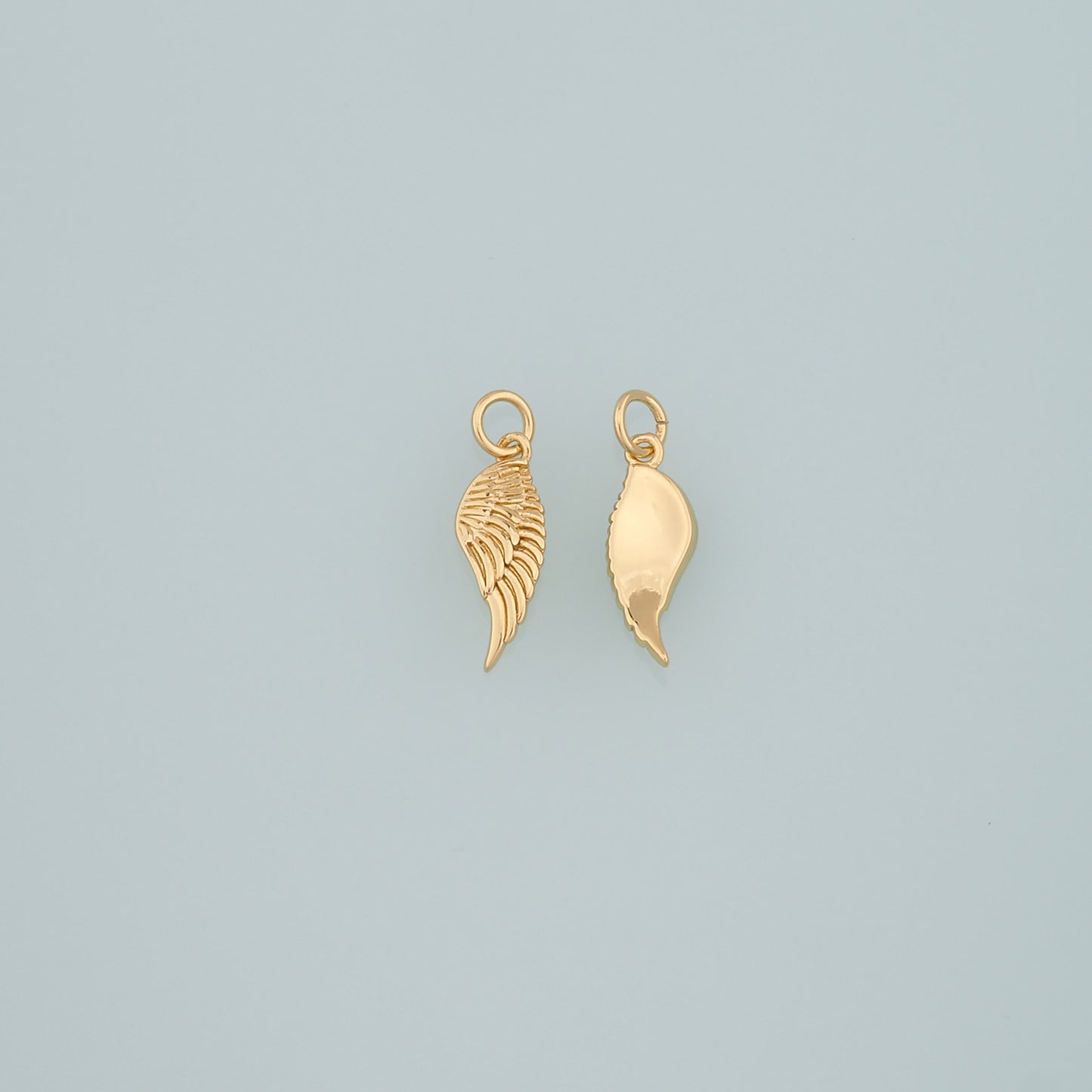 Gold Wing Charms,18K Gold Filled Wings Pendant,Angel Wings Charm Bracelet Necklace for DIY Jewelry Making Supply