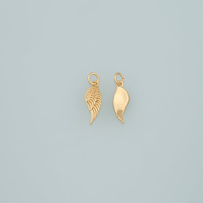 Gold Wing Charms,18K Gold Filled Wings Pendant,Angel Wings Charm Bracelet Necklace for DIY Jewelry Making Supply